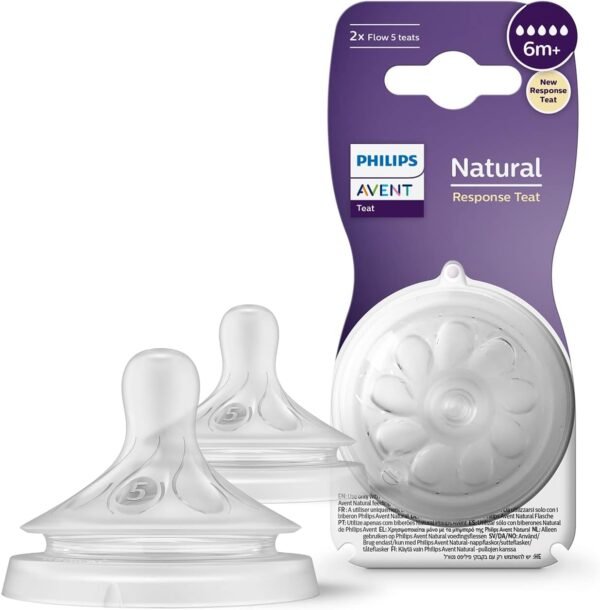 Lot de 2 Tétines 6m+ Natural Response Avent Philips