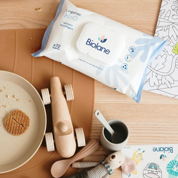 Lingettes Epaisses H2o Biolane – Image 2