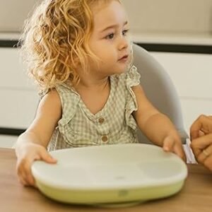 Assiette Bébé avec Compartiments, Ventouse et Couvercle Interbaby