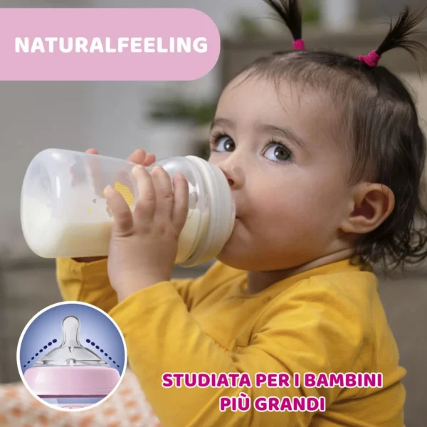 Biberon En Plastique Natural Feeling 250ml Chicco – Image 3