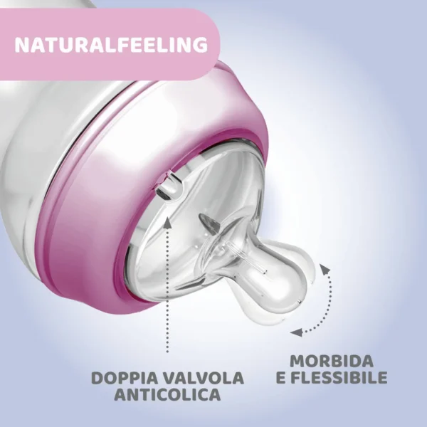 Biberon En Plastique Natural Feeling 330ml Chicco – Image 5