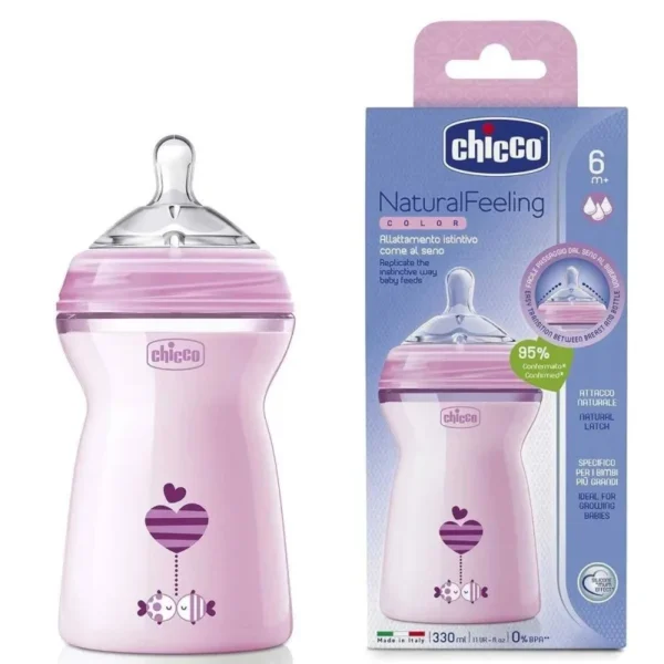 Biberon En Plastique Natural Feeling 330ml Chicco