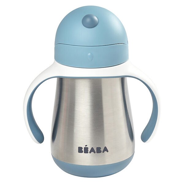 Tasse en inox avec paille Rose 250 ml de Béaba – Image 4